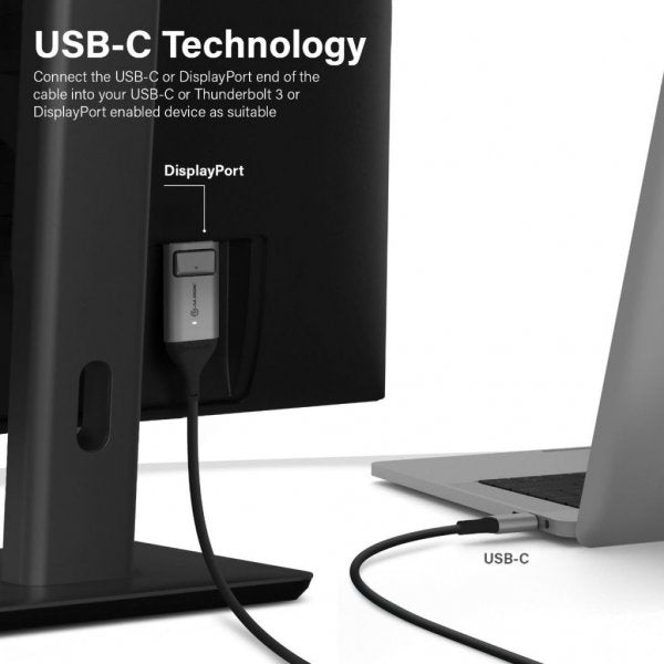 ALOGIC Ultra USB-C Male To DisplayPort Female 4K @60Hz Adapter 15cm