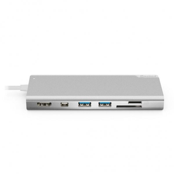 ALOGIC Ultra USB-C Dock PLUS - HDMI. MDP. USB. Ethernet. minneskortläsare och 100W PD Silver