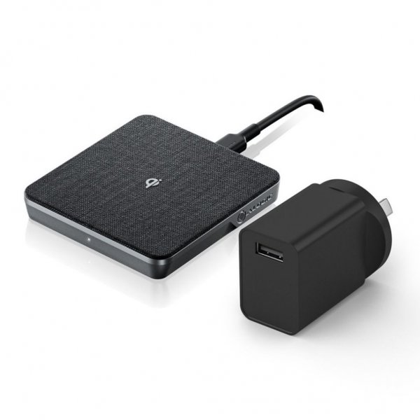 ALOGIC Trådløs Lader Qi laddning 10W - med USB-A till USB-C Kabel Space Grey