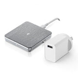 ALOGIC Trådløs Lader Qi laddning 10W - med USB-A till USB-C Kabel Sølv