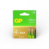 GP Ultra Alkaline AAA Battery 24AU/LR03 4-pack