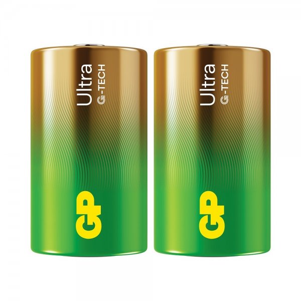 GP Ultra Alkaline D Battery 13AU/LR20 2-pack