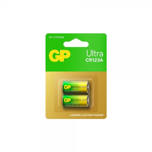 GP Ultra Lithium Battery CR123A 2-pack