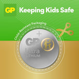 GP Ultra Lithium Battery Button cell CR2450 4-pack