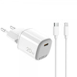 Celly 20W GaN USB-C Vegglader med Lightning-kabel