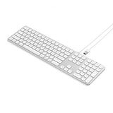 Satechi Tastatur med trådbunden USB anslutning Nordisk Layout Sølv