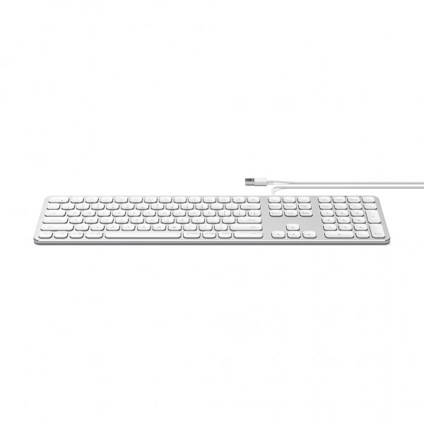 Satechi Tastatur med trådbunden USB anslutning Nordisk Layout Sølv