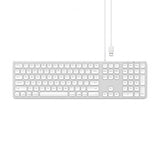 Satechi Tastatur med trådbunden USB anslutning Nordisk Layout Sølv