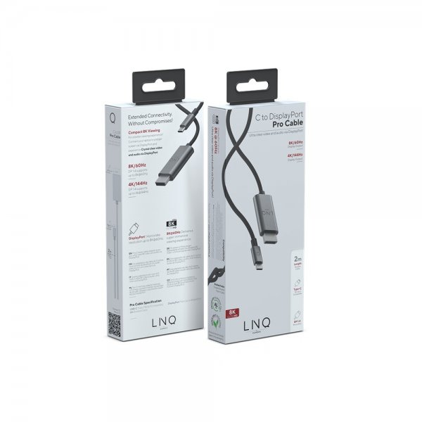 LINQ by Elements USB-C / Display Port 8K/60Hz kabel 2m