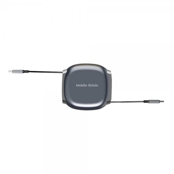 Mobile Origin USB-C Kabel 100W Retractable Cable Box Grå