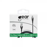 Gear USB-C Kabel Kevlar 1.5 meter Svart