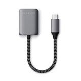 Satechi USB-C till 3.5mm och USB-C PD Adapter Grå