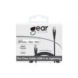 Gear USB-C/Lightning Kabel Kevlar 1.5 meter Svart