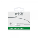 Gear USB-C/USB-C Kabel 2 meter Hvit