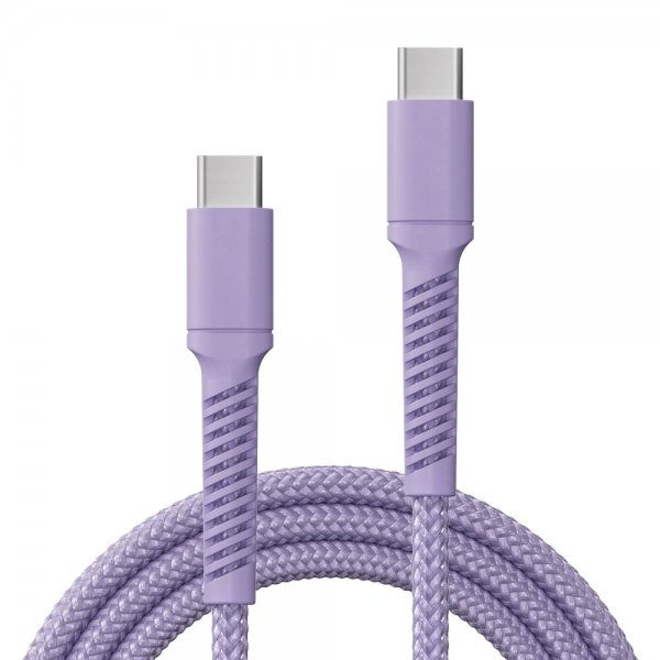 X2O USB-C til USB-C Kabel Longlife 100W 2m Lilla