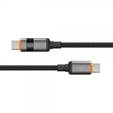 X2O USB-C til USB-C Kabel Longlife LED Display 100W 1.5m Svart