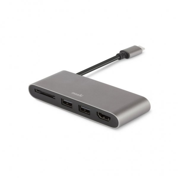 Moshi MacBook Pro USB-C Multimedia-Hub Sølv