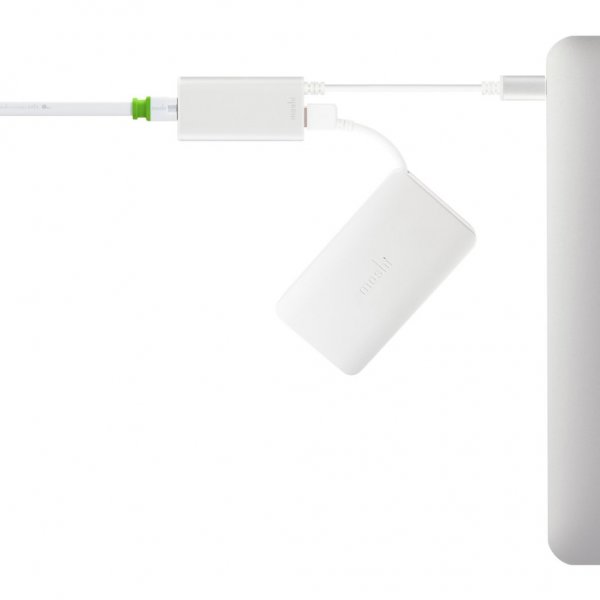 Moshi USB-C til Gigabit Ethernet-Adapter Hvit