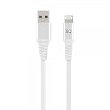 Xqisit USB till Lightning Kabler Flätad Extra Stark 2 m Hvit