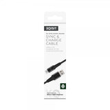 Xqisit USB till Micro USB Kabler Flätad Extra Stark 2 m Svart