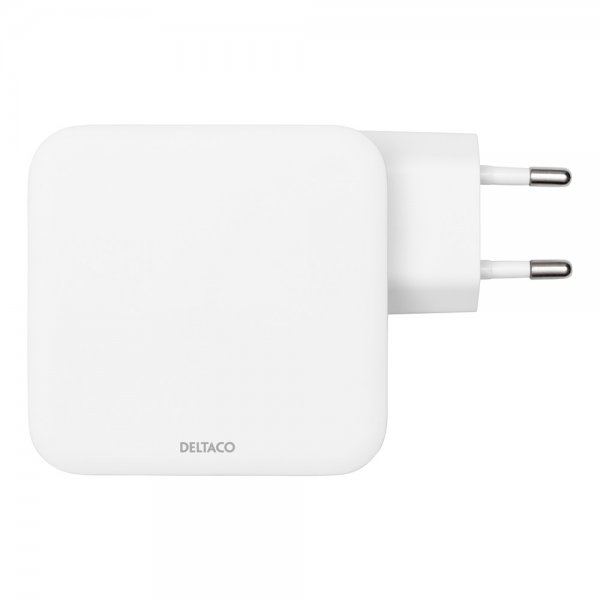Deltaco Lader 2xUSB-C PD GaN 100W