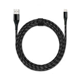Usbepower Kabel USB till Lightning Kevlar 1.2m Svart Silver