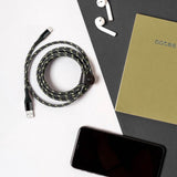 Usbepower Kabel USB till Lightning Kevlar 1.2m Svart Guld