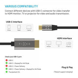 Fixed Kabel Video USB-C til HDMI 4K/60Hz 2m