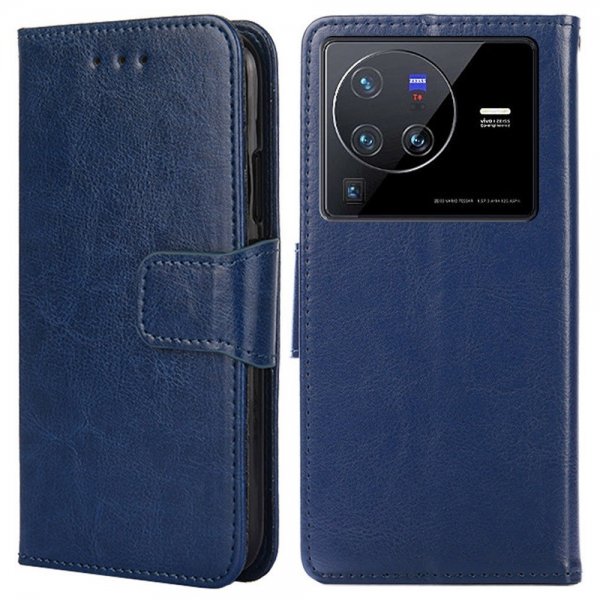 Vivo X80 Pro Etui med Kortlomme Blå