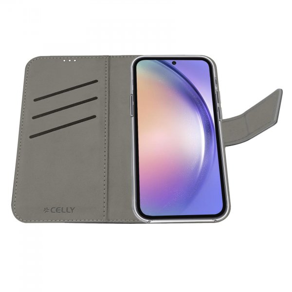 Celly Samsung Galaxy A55 Etui Wally Wallet Case Svart