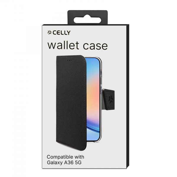 Celly Samsung Galaxy A36 Etui Wally Wallet Case Svart