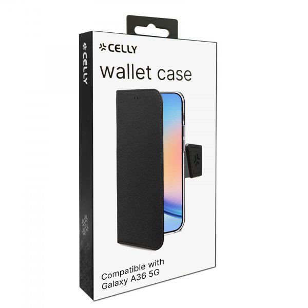 Celly Samsung Galaxy A36 Etui Wally Wallet Case Svart
