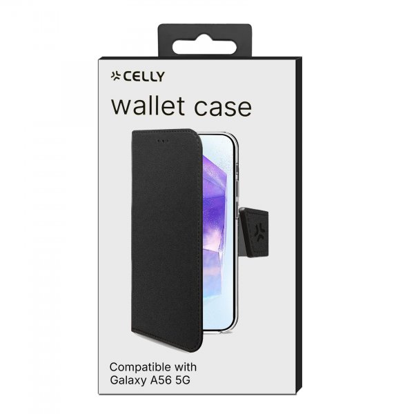 Celly Samsung Galaxy A56 Etui Wally Wallet Case Svart