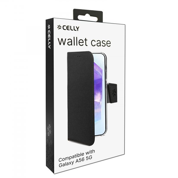 Celly Samsung Galaxy A56 Etui Wally Wallet Case Svart