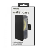 Celly Samsung Galaxy S25 Etui Wally Wallet Case Svart