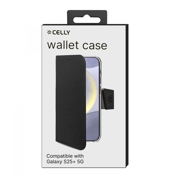 Celly Samsung Galaxy S25 Plus Etui Wally Wallet Case Svart