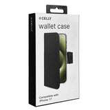 Celly iPhone 17 Etui Wally Wallet Case Svart