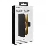 Celly iPhone 17 Pro Max Etui Wally Wallet Case Svart