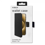 Celly iPhone Air Etui Wally Wallet Case Svart