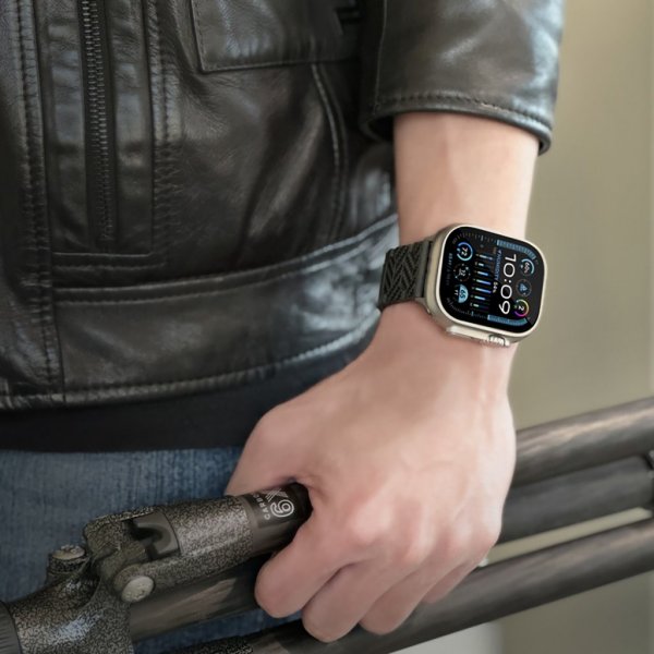 Just Mobile Apple Watch 44/45/46mm/Apple Watch Ultra Armbånd Karbonfiber