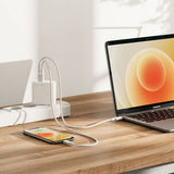 ALOGIC Rapid Power 2-ports (45+18W) GaN Lader ink. 2m USB-C ladekable
