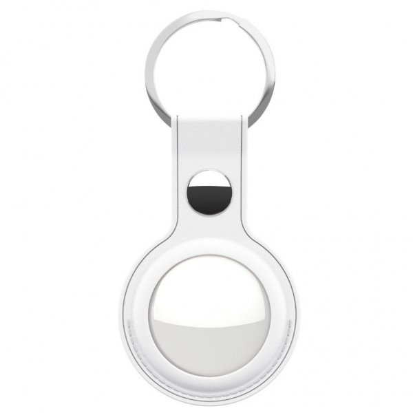 KeyBudz AirTag Hållare Läder Hvit