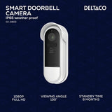 Deltaco Smart Home WiFi dørklokke med kamera IP65