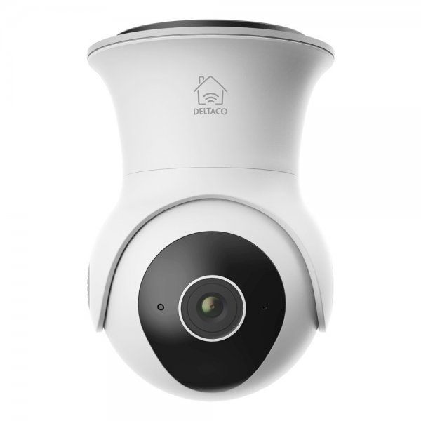 Deltaco Smart Home WiFi-kamera med motorisert panorering og tilting-funksjon for utendørs bruk IP65