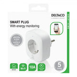 Deltaco Smart Home WiFi Smart Plugg med energiovervåking