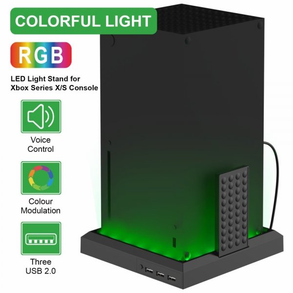 Xbox Series S/X stativ med LED DSX 810 RGB