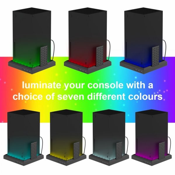 Xbox Series S/X stativ med LED DSX 810 RGB
