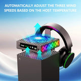 Ipega Xbox Series X kjølevifte med RGB og hodetelefonholder
