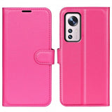 Xiaomi 12/12X Etui Litchi Magenta