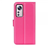 Xiaomi 12/12X Etui Litchi Magenta